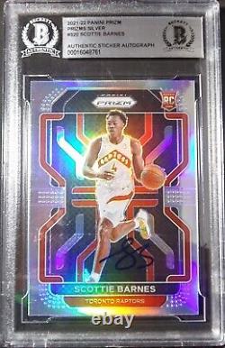 2021-22 Prizm Rookie Autograph Silver #320 Scottie Barnes RC SP BGS Auth Auto