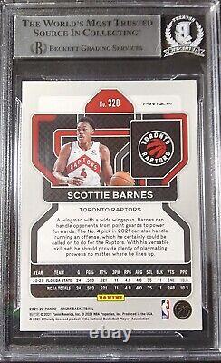 2021-22 Prizm Rookie Autograph Silver #320 Scottie Barnes RC SP BGS Auth Auto