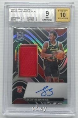 2021-22 Spectra Scottie Barnes Rookie Jersey Auto Autograph #079/149 BGS 9/10