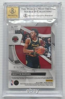 2021-22 Spectra Scottie Barnes Rookie Jersey Auto Autograph #079/149 BGS 9/10