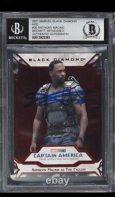 2021 Anthony Mackie BGS BECKETT Auto AUTOGRAPH MARVEL BLACK DIAMOND /35 Red Card