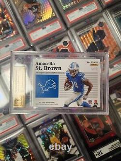 2021 Encased Scripted Signatures Amon-Ra St Brown Auto RC /35 BGS 9.5 One Pride