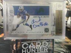 2021 Encased Scripted Signatures Amon-Ra St Brown Auto RC BGS 9.5 One Pride /10