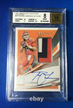 2021 Immaculate Trevor Lawrence Patch Auto Autograph Rookie BGS 8 NT-MT 88/99