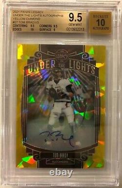 2021 Legacy Tom Brady Cracked Ice Gold Autograph Bgs 9.5 10 Auto Gem Mint #1/3