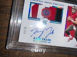 2021 Panini Encased Kyle Trask Rookie Rc Dual Swatch Jersey Auto /25 Bgs 9.5 Rpa