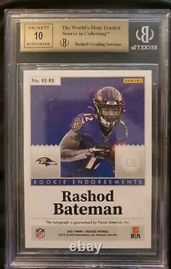 2021 Panini Encased Rashod Bateman Rookie Autograph GOLD 15/25 BGS 9.5 Auto 10