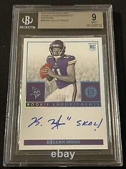 2021 Panini Encased Rookie Endorsement Kellen Mond Sapphire /35 Rc Bgs 9 Auto 10