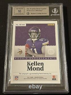 2021 Panini Encased Rookie Endorsement Kellen Mond Sapphire /35 Rc Bgs 9 Auto 10