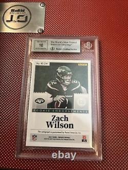 2021 Panini Encased ZACH WILSON #/35 RC AUTO ROOKIE AUTOGRAPH BGS 8.5/10