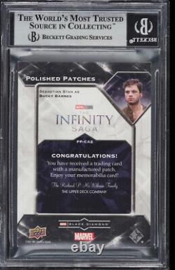 2021 SEBASTIAN STAN BGS BECKETT Auto AUTOGRAPH MARVEL BLACK DIAMOND Relic Bucky