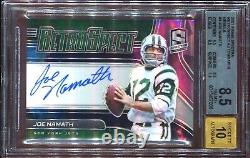 2021 Spectra RetroSpect Autograph Joe Namath BGS 10 Auto 1 of 2 on card auto