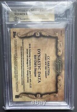 2021 Topps Dynasty DAP-CS1 CC Sabathia Auto/Patches Gold 1/1 BGS Gem Mint 9.5
