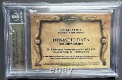 2021 Topps Dynasty DAP-CS1 CC Sabathia Auto/Patches Gold 1/1 BGS Gem Mint 9.5