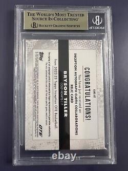 2022-23 Topps Inception OTE Bryson Till Cloth Collaboration Auto RC 1/1 BGS 9.5