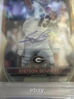 2022 Bowman University Chrome Stetson Bennett #39 (RC)Gold/50 Auto BGS9 Auto10
