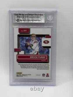 2022 Donruss Optic BROCK PURDY RC AUTO On Card Pink #277 Rookie BGS 10