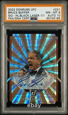 2022 Panini Donruss Bruce Buffer Black Laser Auto 1/1 auto