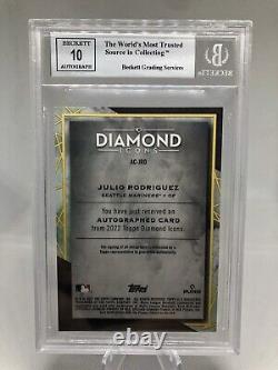 2022 Topps Diamond Icons Julio Rodriguez Rookie Auto Blue Ink /25 BGS 8.5 Card
