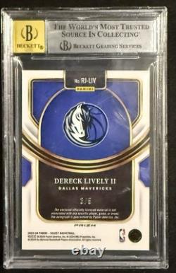 2023-24 Select Dereck Lively Green Prizm RPA /5 BGS 8.5 Auto 10 Mavericks