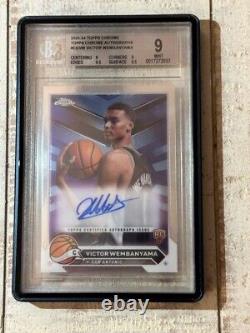 2023/24 Topps Chrome Victor Wembanyama Rookie Autograph Auto BGS 9 #CGVW