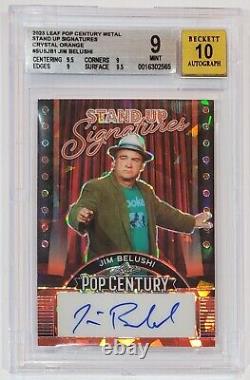 2023 Leaf Pop Century JIM BELUSHI /4 BGS 9 10 Auto Autograph Crystal Orange