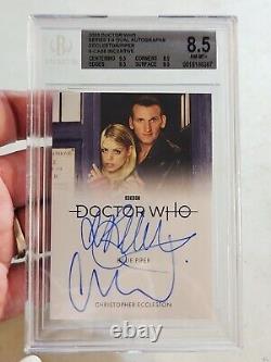 2023 Rittenhouse Doctor Who Dual Billie Piper Christopher Eccleston Auto Bgs 8.5