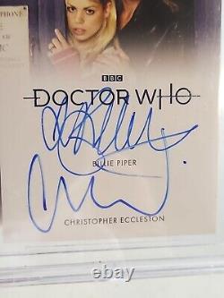 2023 Rittenhouse Doctor Who Dual Billie Piper Christopher Eccleston Auto Bgs 8.5