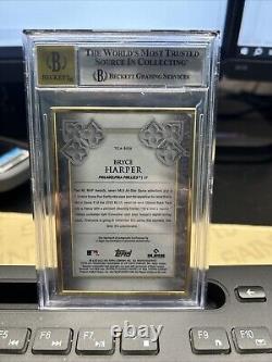 2023 Topps Transcendent BRYCE HARPER Gold Frame Blue Auto /10 Phillies BGS 9