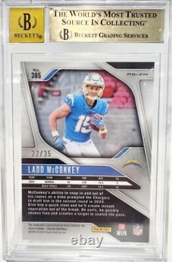 2024 Ladd McConkey Prizm Red Shimmer auto /35 BGS 9.5 autograph 10