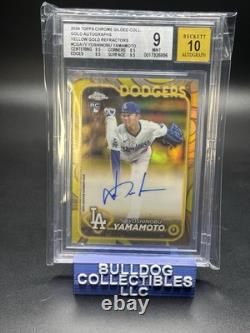2024 Topps Gilded Yoshinobu Yamamoto Rookie Autograph 42/75 BGS 9! Auto 10