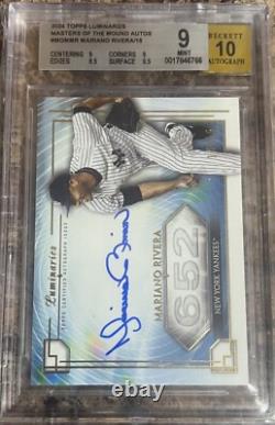 2024 Topps Lum- Masters of the Mound Auto Mariano Rivera /15 BGS 9 Auto 10 Pop 1