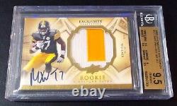 (#/225) BGS 9.5 10 Autograph Rc Jersey Mike Wallace Auto 2009 Exquisite Signed