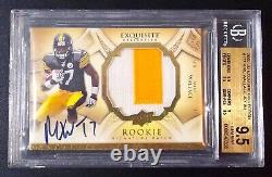 (#/225) BGS 9.5 10 Autograph Rc Jersey Mike Wallace Auto 2009 Exquisite Signed