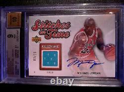 /25 Auto 1996 All Star Michael Jordan G/U Jersey Patch BGS Mint 9 10 Autograph
