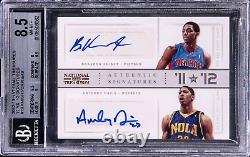 /49 Anthony Davis ROOKIE AUTO BGS 8.5 2012-13 National Treasures Autograph DUAL