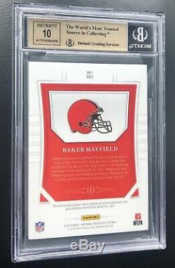 #4/10 BAKER MAYFIELD 2018 National Treasures Rookie Patch Auto RPA BGS 9.5 GOLD
