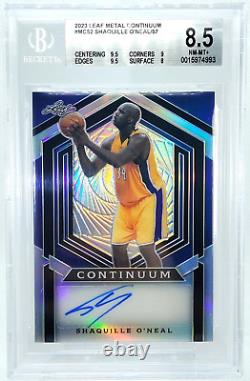 /57 Shaquille O'Neal AUTO BGS 8.5 2023 Leaf Metal Autograph Shaq SP Holo Lakers