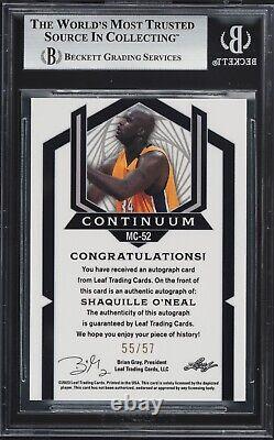 /57 Shaquille O'Neal AUTO BGS 8.5 2023 Leaf Metal Autograph Shaq SP Holo Lakers