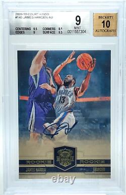 /649 James Harden ROOKIE AUTO BGS 9 2009-10 Court Kings Autograph 10 #145 RC