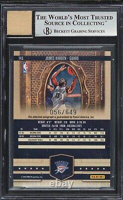 /649 James Harden ROOKIE AUTO BGS 9 2009-10 Court Kings Autograph 10 #145 RC