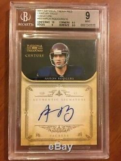 AARON RODGERS 2011 National Treasures Century Gold Autograph #d 08/10 BGS Auto