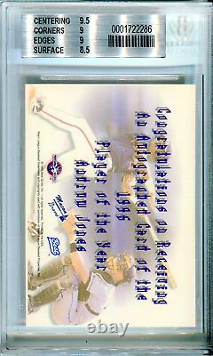 ANDRUW JONES 1995 Best rookie BGS certified pack pulled AUTO Hall of Fame