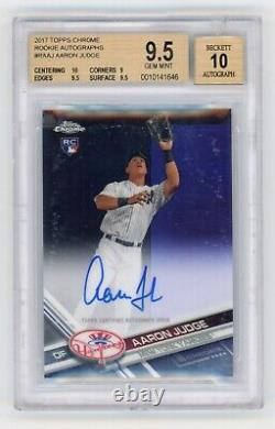 Aaron Judge 2017 Topps Chrome AUTO AUTOGRAPH BGS 9.5/10 RC ROOKIE Yankees