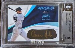 Aaron Judge Rc 2017 Panini Immaculate Carbon Blue Auto 07/10 Bgs 9 Auto 10 Pop 1