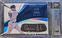 Aaron Judge Rc 2017 Panini Immaculate Carbon Blue Auto 07/10 Bgs 9 Auto 10 Pop 1