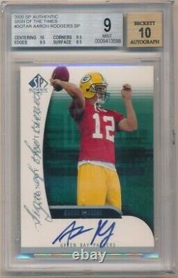 Aaron Rodgers 2005 Sp Authentic Rookie Autograph Sign Times Auto Bgs 9 Mint 10