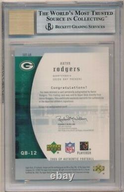 Aaron Rodgers 2005 Sp Authentic Rookie Autograph Sign Times Auto Bgs 9 Mint 10