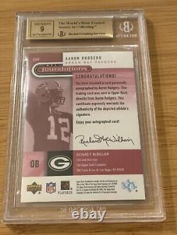 Aaron Rodgers 2005 UD Foundations Rookie Autograph #260 /175 BGS 9.5 Auto 9 Gem