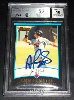 Albert Pujols Auto Rc JSA BGS 8.5 10 Autograph 2001 Bowman #264 Rookie Signed